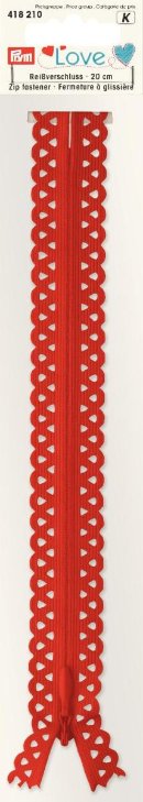 Reißverschluss Love deko 20 cm von prym