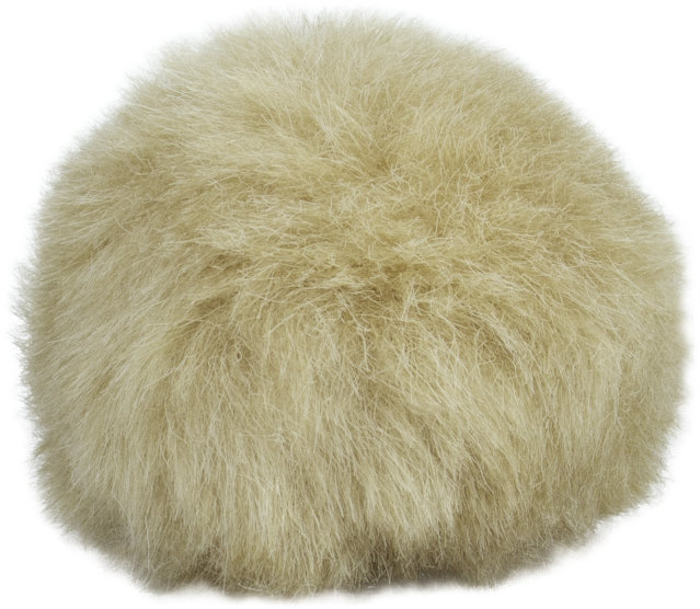 Fell Pompon MINI mit Druckknopf von Woolly Hugs