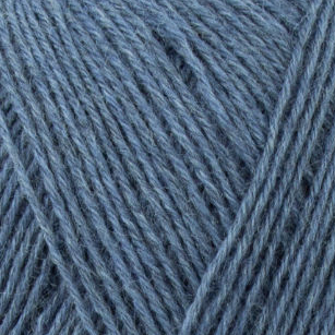 Sockenwolle uni - 4-fach 0055 - jeans melange