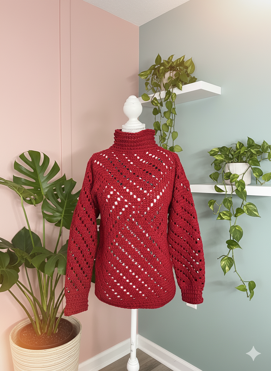 Eck-Kick Häkelshirt | Anleitung | Wollpaket mit Basic Merino 5-Sehr dunkelblau | Häkeln | Sylvie Rasch