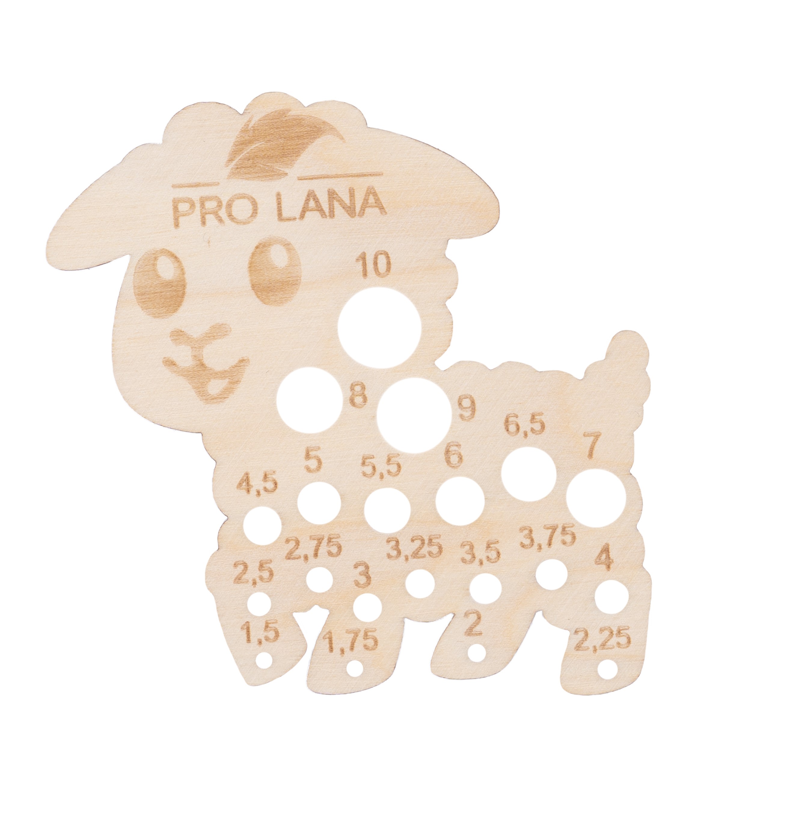 Nadelmaß Holz geschliffen von Pro Lana