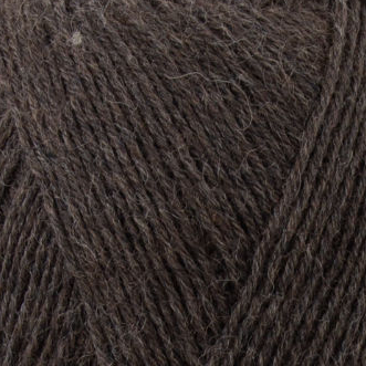 Sockenwolle uni - 4-fach 0011 - braun melange