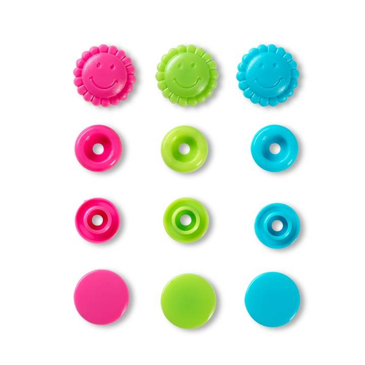 Nähfrei-Druckknöpfe Color Snaps Motive farbig sortiert von Prym