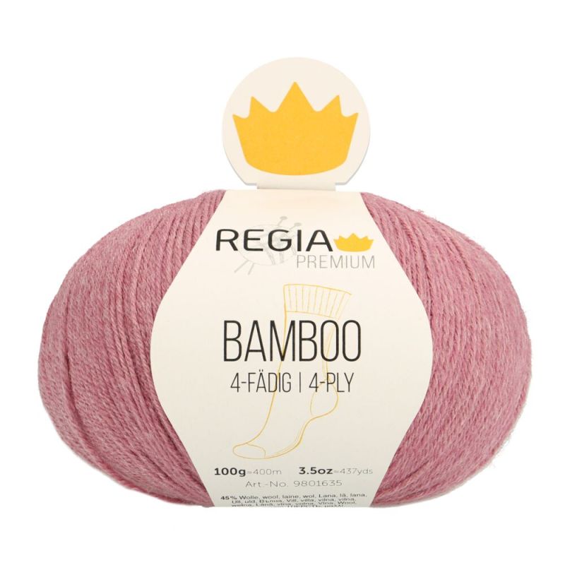 Premium Bamboo Uni 4-fach Sockenwolle 100 g von Regia