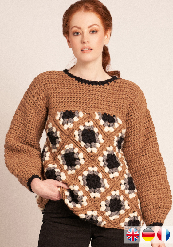 Pullover Evelyn | Einzelanleitung | Häkeln | Emma Wright