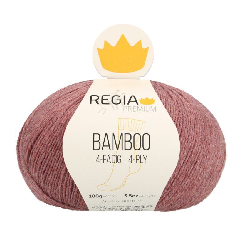Premium Bamboo Uni 4-fach Sockenwolle 100 g von Regia