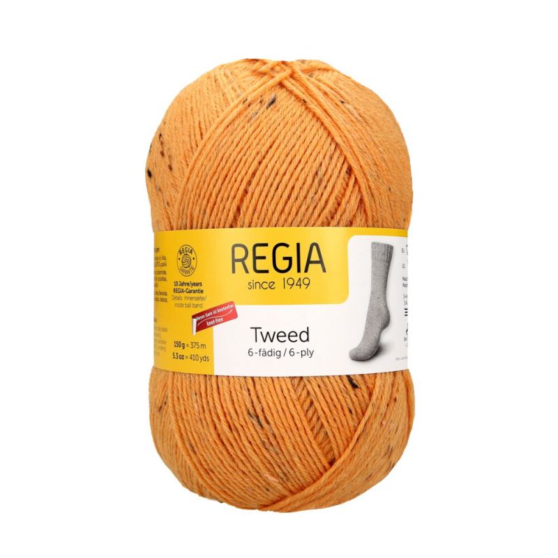 Sockenwolle Tweed 6-fach 150 g von Regia