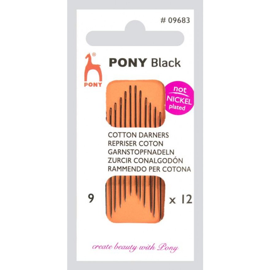 Garnstopfnadeln Pony Black