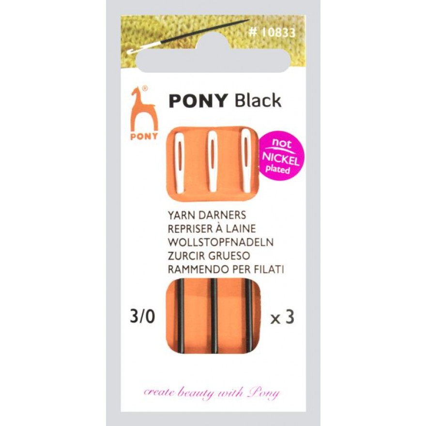 Wollnadeln Pony Black