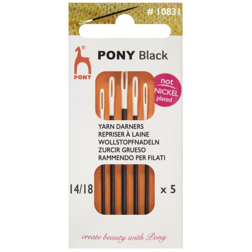 Wollnadeln Pony Black