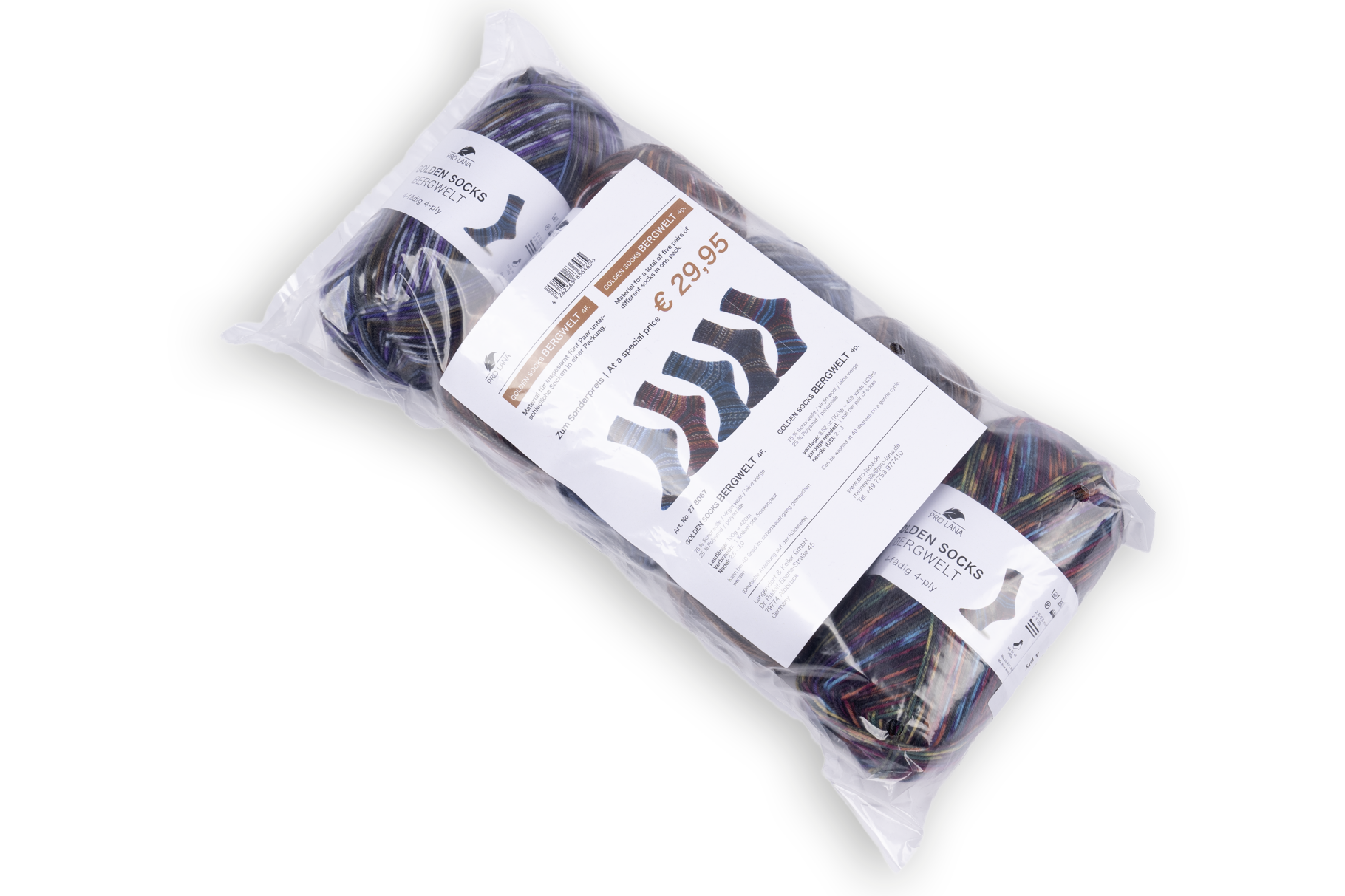 Golden Socks 5er Packung - 4-fach Sockenwolle