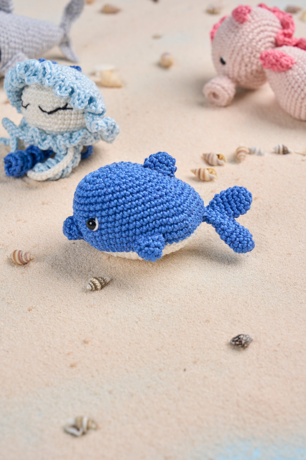 Baby Delfin Balu - MyGurumi   | Wollpaket mit Basic Cotton 0205 - soft creme | Häkeln | @magicloopscrochet Cansu Deniz-Öztürk