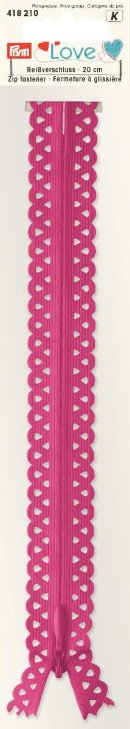 Reißverschluss Love deko 20 cm von prym