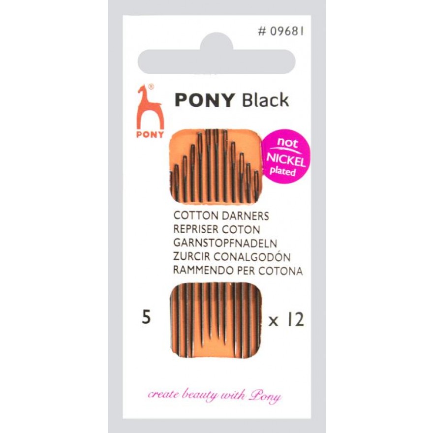 Garnstopfnadeln Pony Black