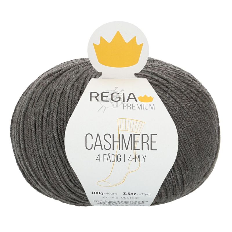 Premium Cashmere Uni 4-fach Sockenwolle 100 g von Regia