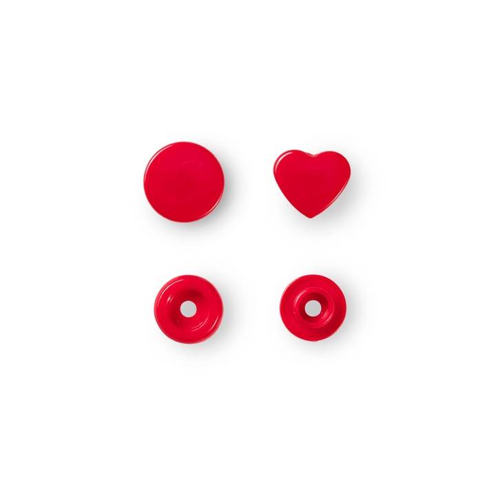 Nähfrei-Druckknöpfe Color Snaps Herz 12,4 mm, 30 Stück  von Prym